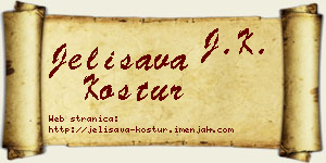 Jelisava Kostur vizit kartica